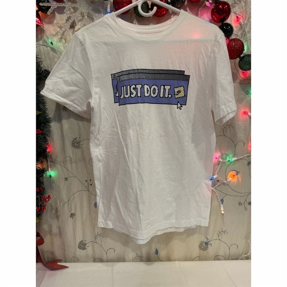Nike Sportswear Men's M90 "Just Do It" Graphic T-Shirt White Size M